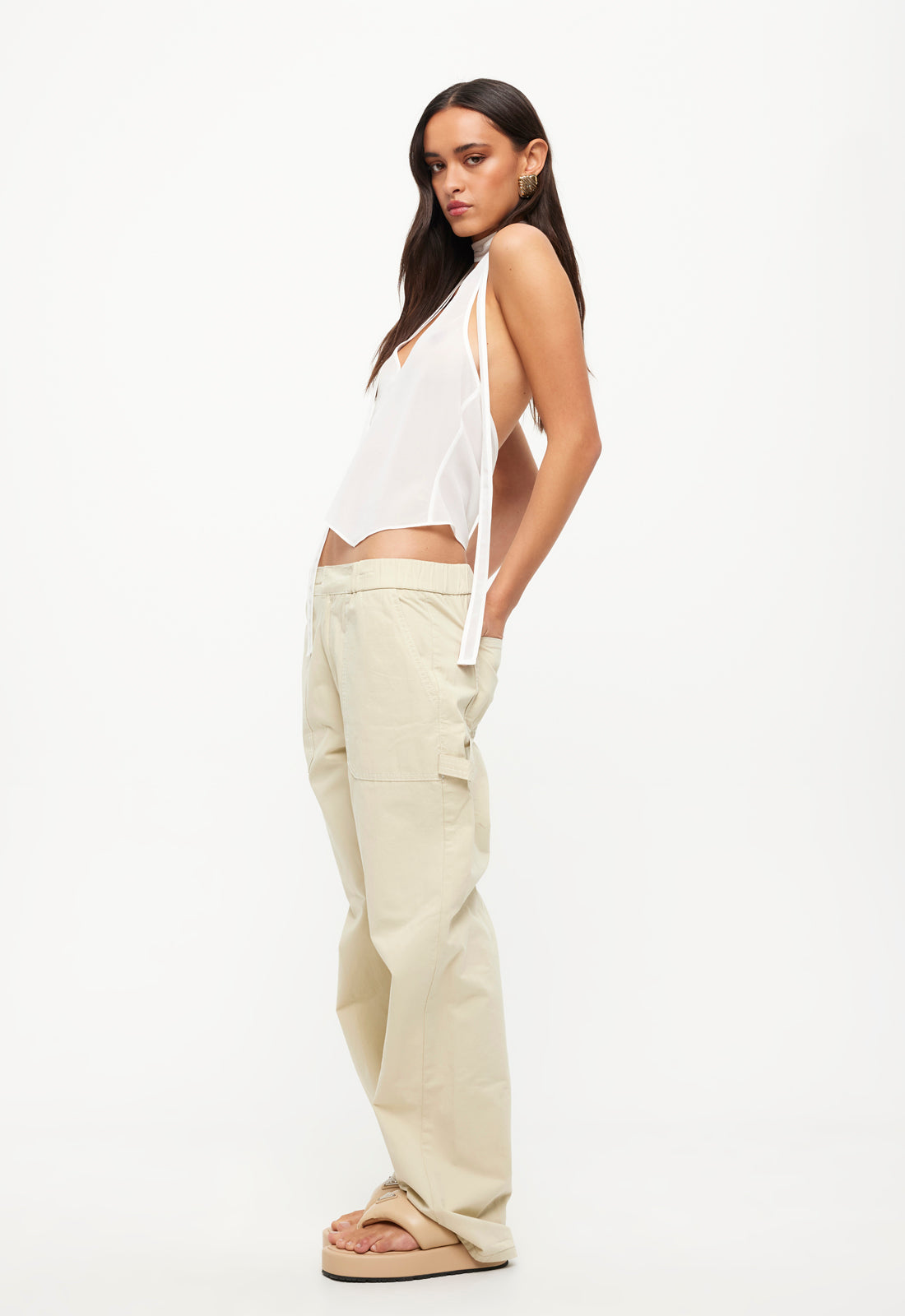 FOUNTAIN TAILORED PANT - BEIGE