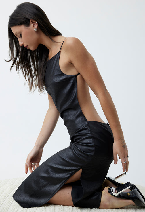 ALEXA MIDI DRESS  - ONYX