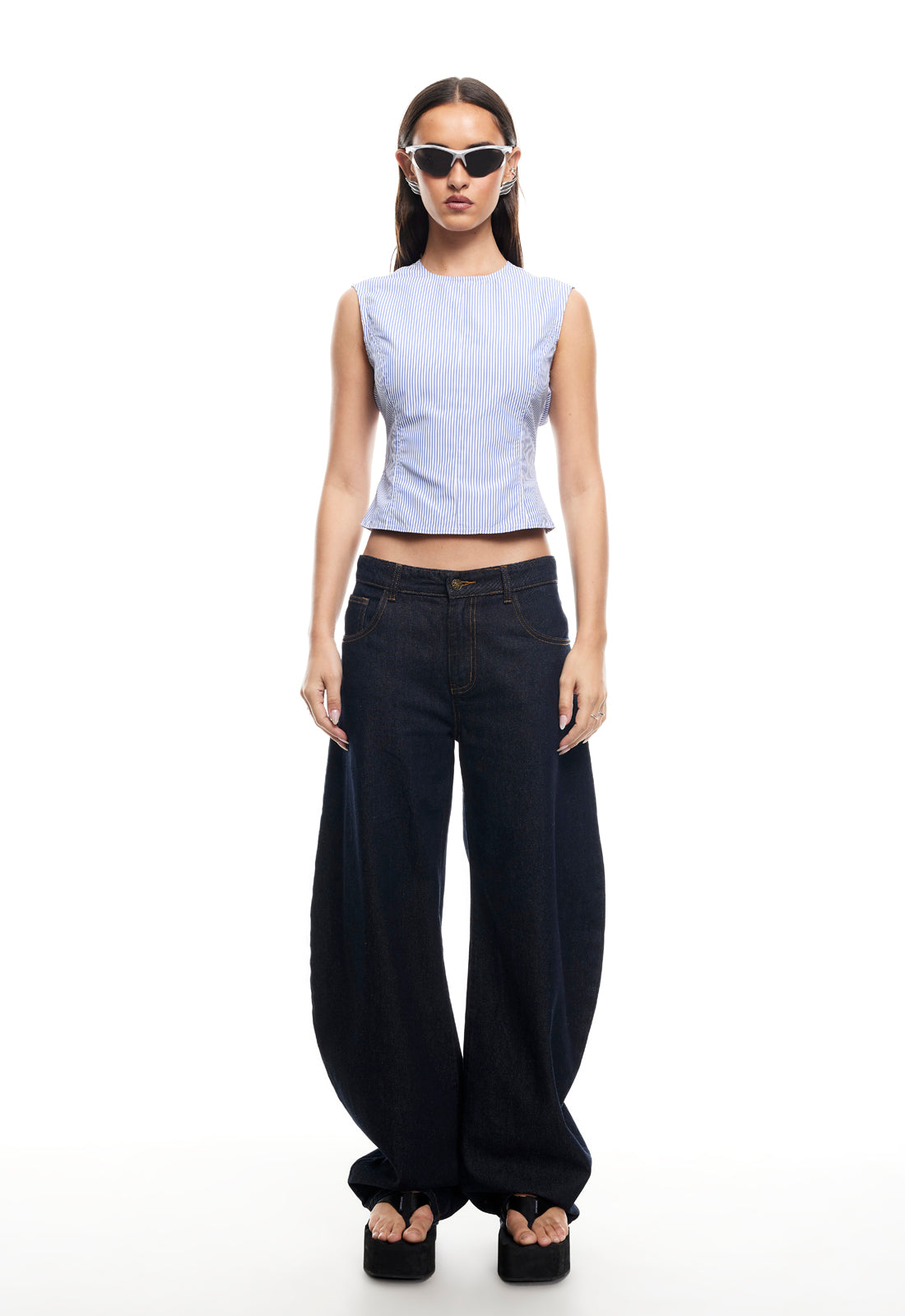 COUNTRYSIDE TOP - BLUE STRIPE