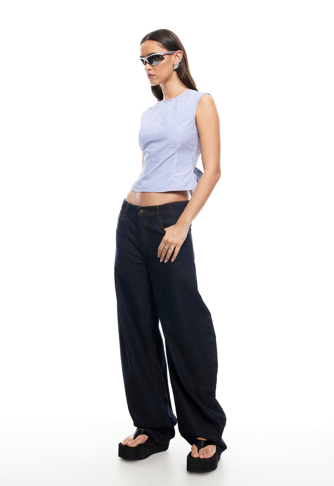 COUNTRYSIDE TOP - BLUE STRIPE