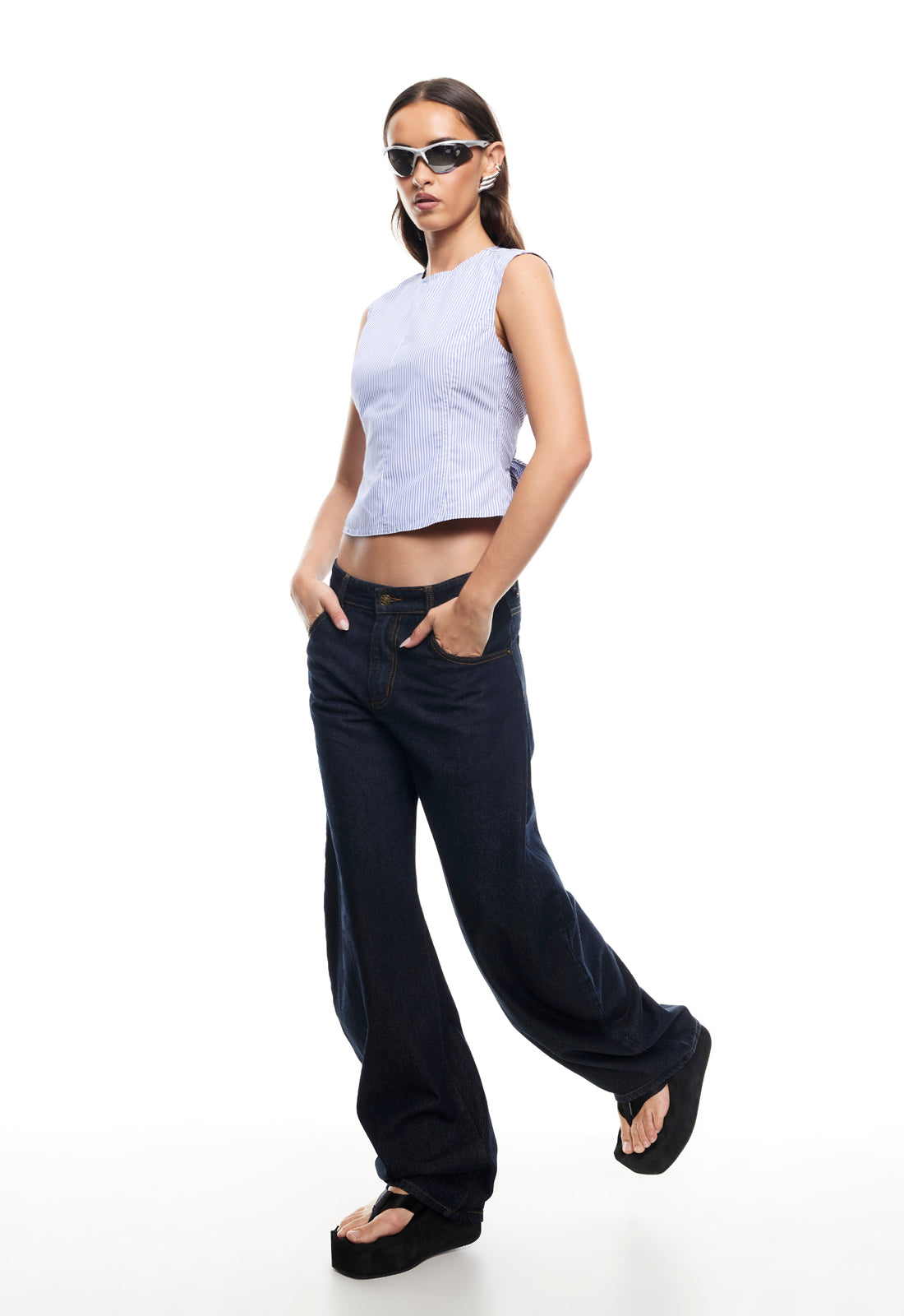 COUNTRYSIDE TOP - BLUE STRIPE