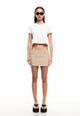 LEO MINI SKIRT - DEEP WHEAT