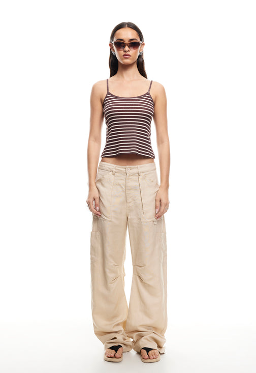 MIAMI VICE LINEN PANT - DEEP WHEAT