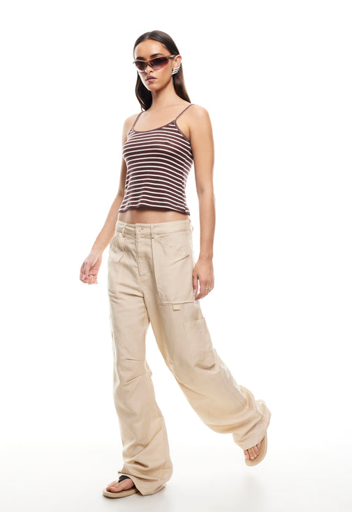 MIAMI VICE LINEN PANT - DEEP WHEAT