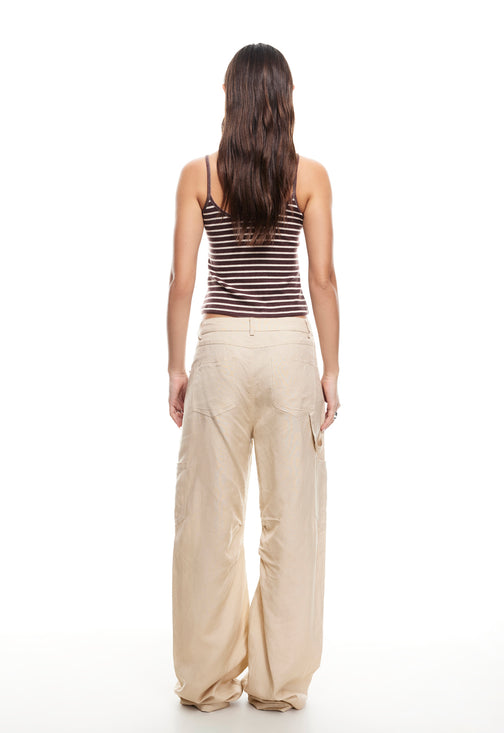 MIAMI VICE LINEN PANT - DEEP WHEAT