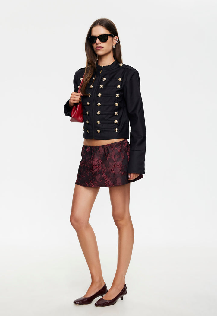CONSTANCE MINI SKIRT - BURGUNDY