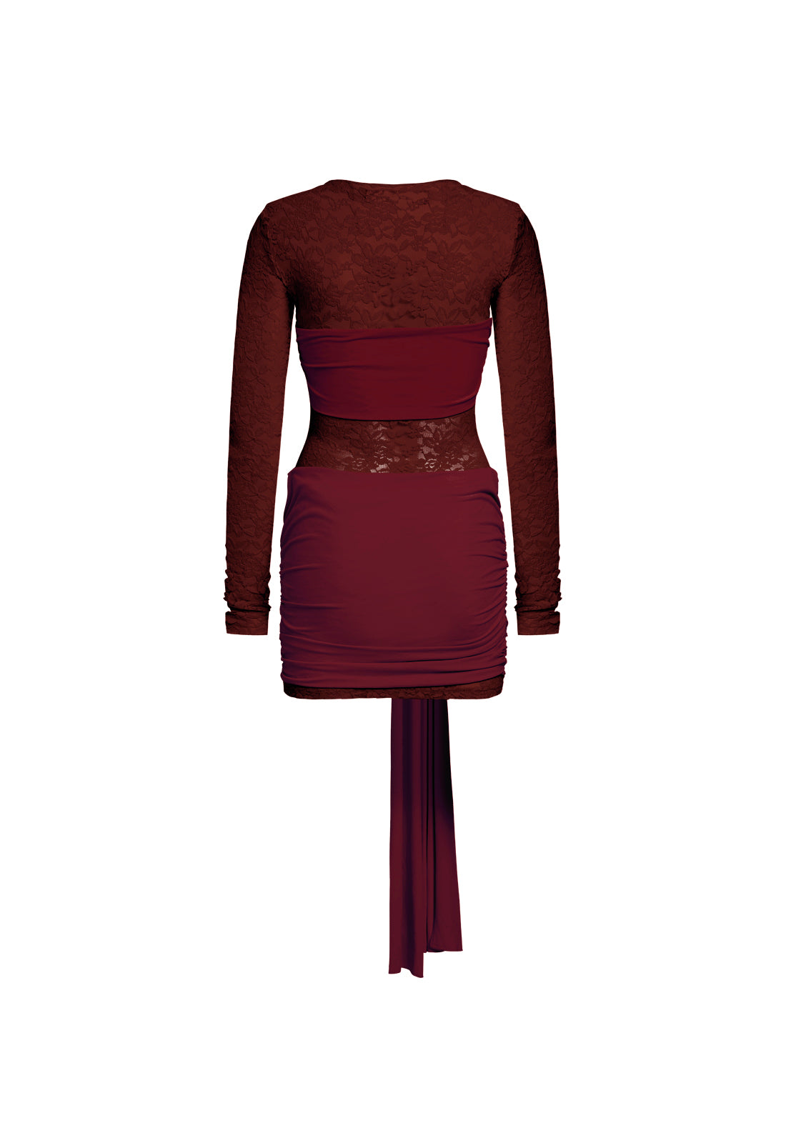 MIDNIGHT MINI DRESS - GARNET