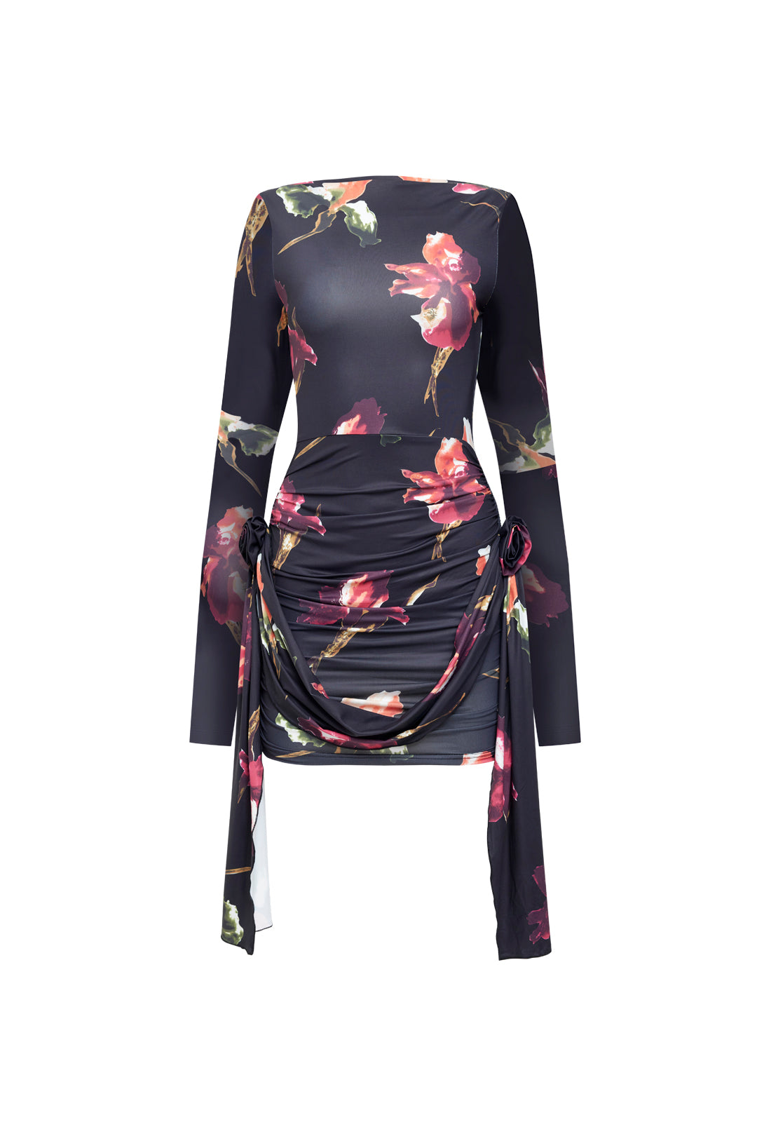 GLORY MINI DRESS - ONYX FLORAL