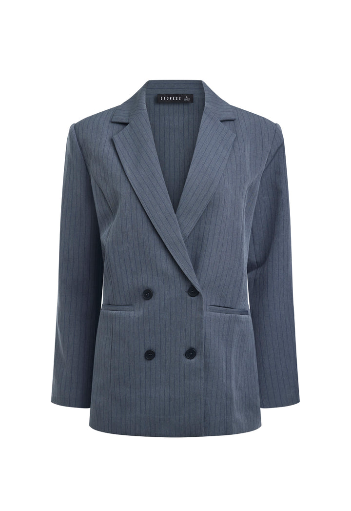 HILLS BLAZER - SLATE PINSTRIPE