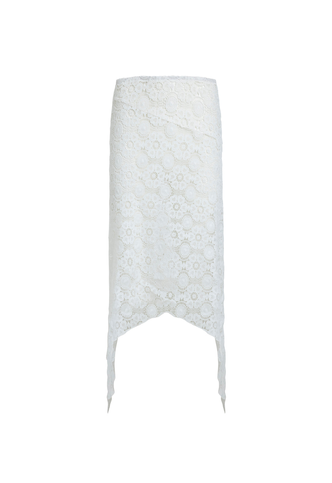 TROPHY MIDI SKIRT - PORCELAIN