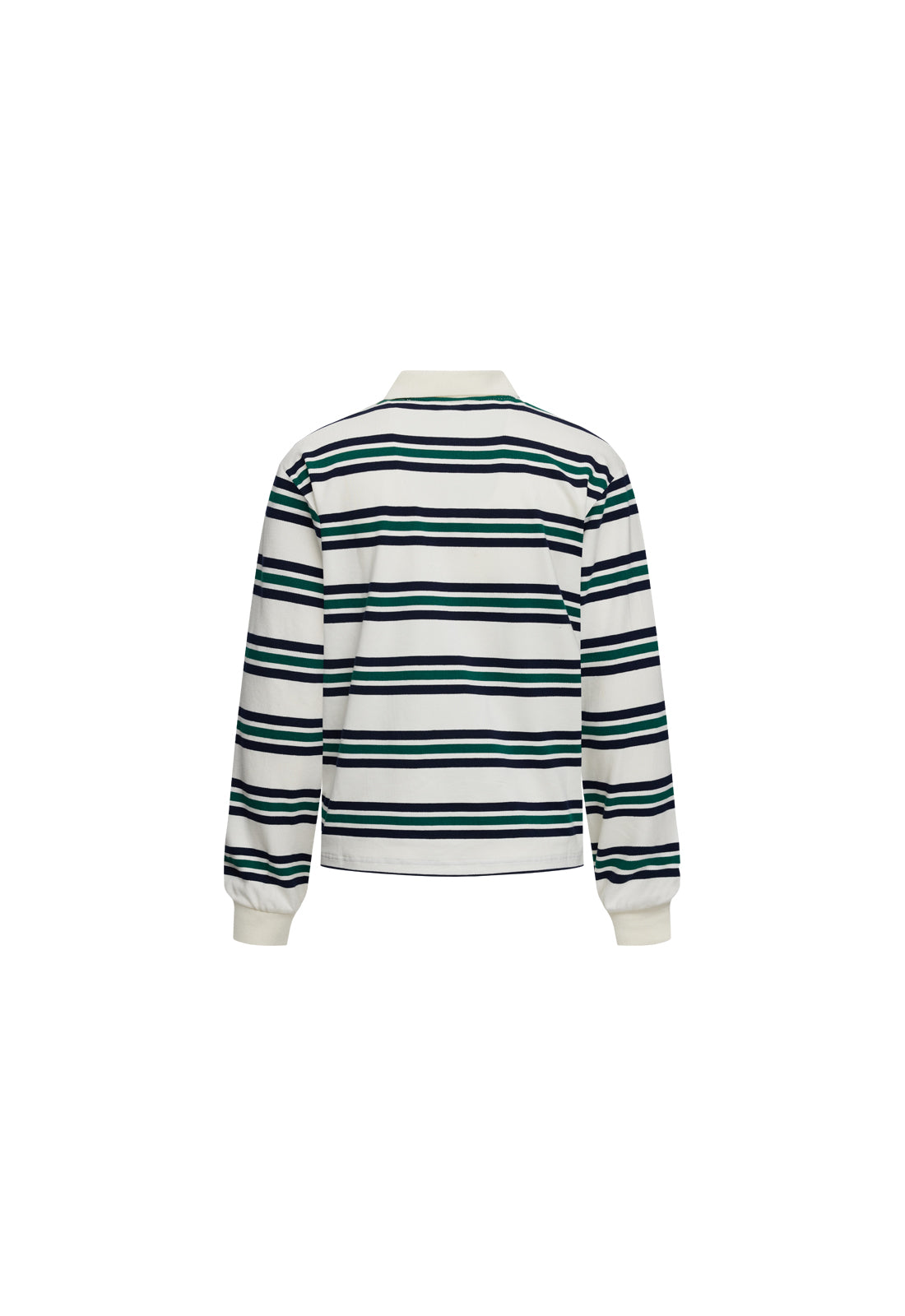 LEISURE LONG SLEEVE POLO - IVORY MOSS