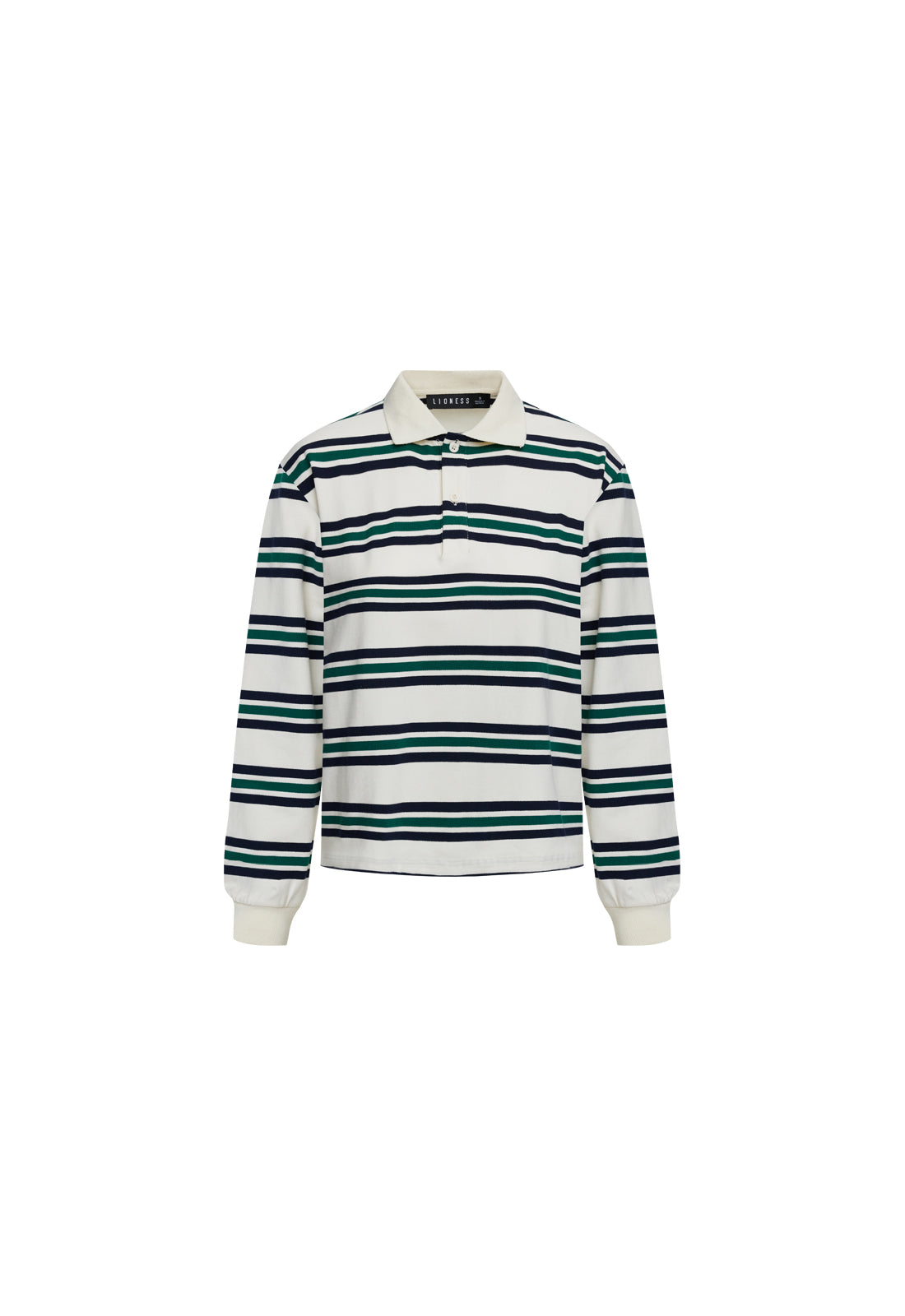 LEISURE LONG SLEEVE POLO - IVORY MOSS