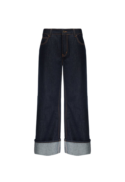 TOP MODEL CUFFED JEAN - DARK DENIM