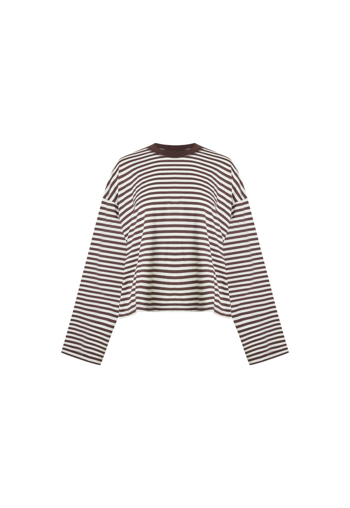BLOOM LONG SLEEVE - DARK CHOCOLATE STRIPE