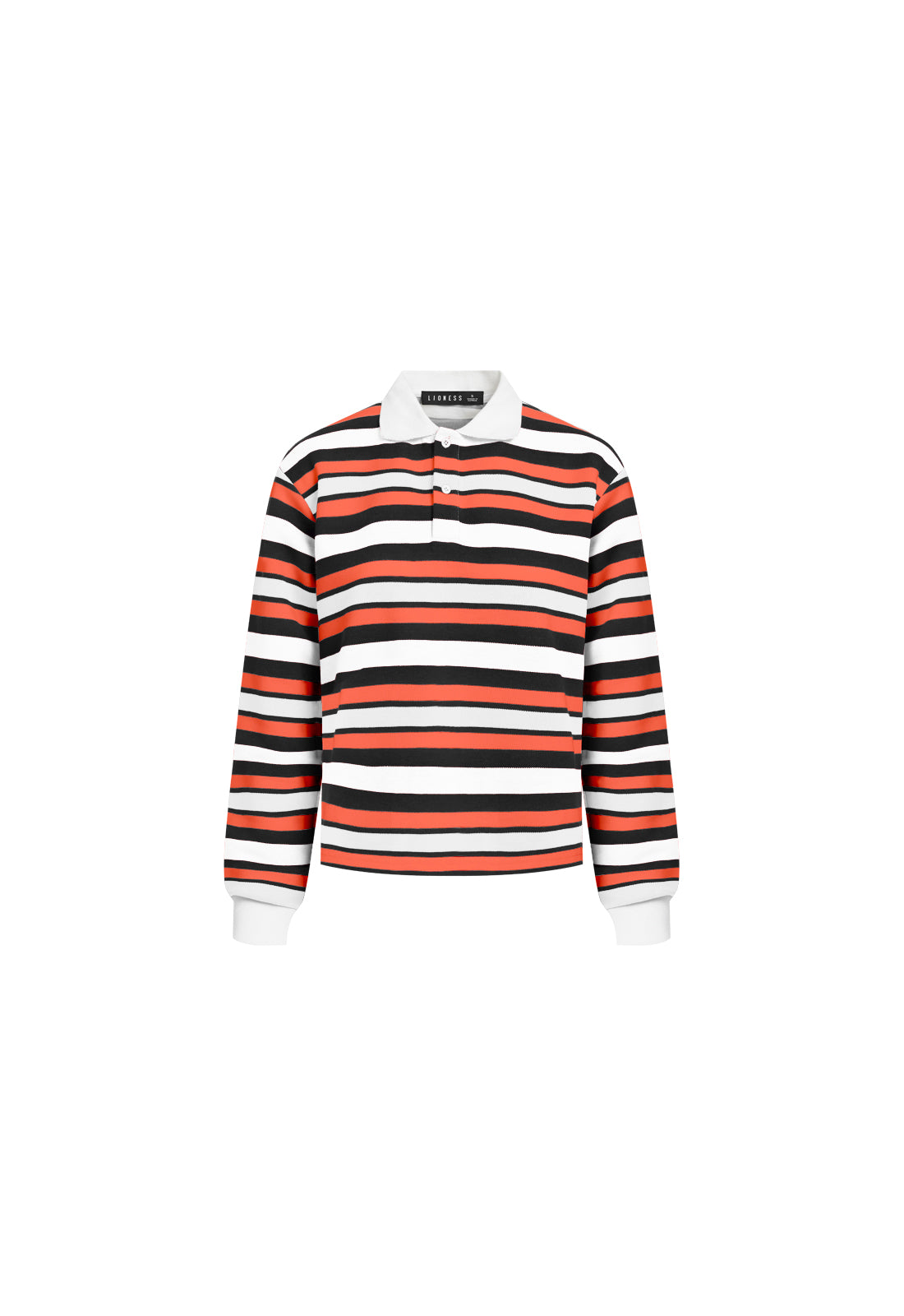 LEISURE LONG SLEEVE POLO - RED MULTI