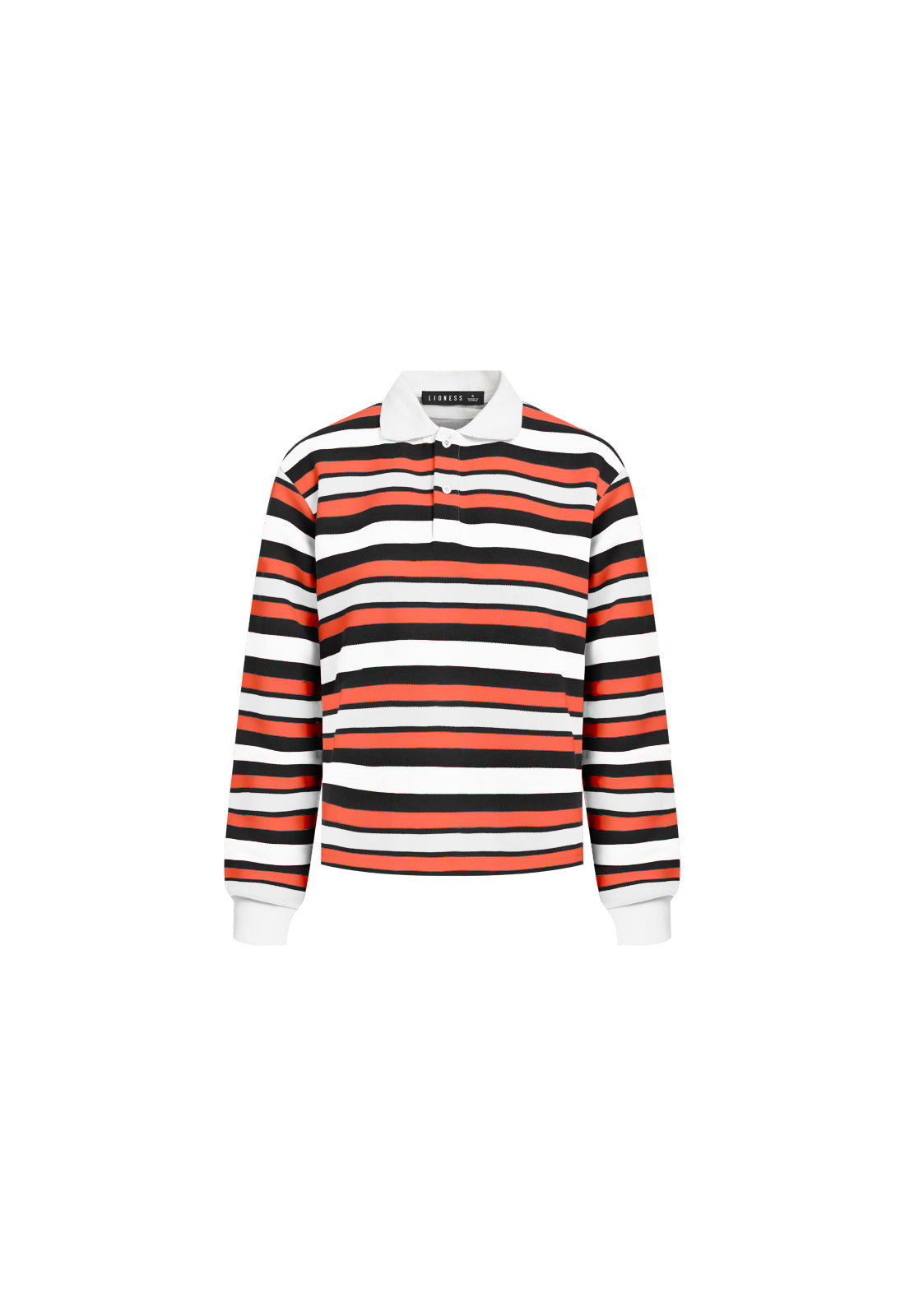 LEISURE LONG SLEEVE POLO - RED MULTI