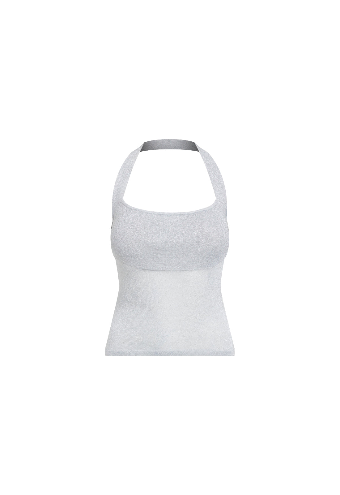 PALISADES HALTER TOP - SILVER