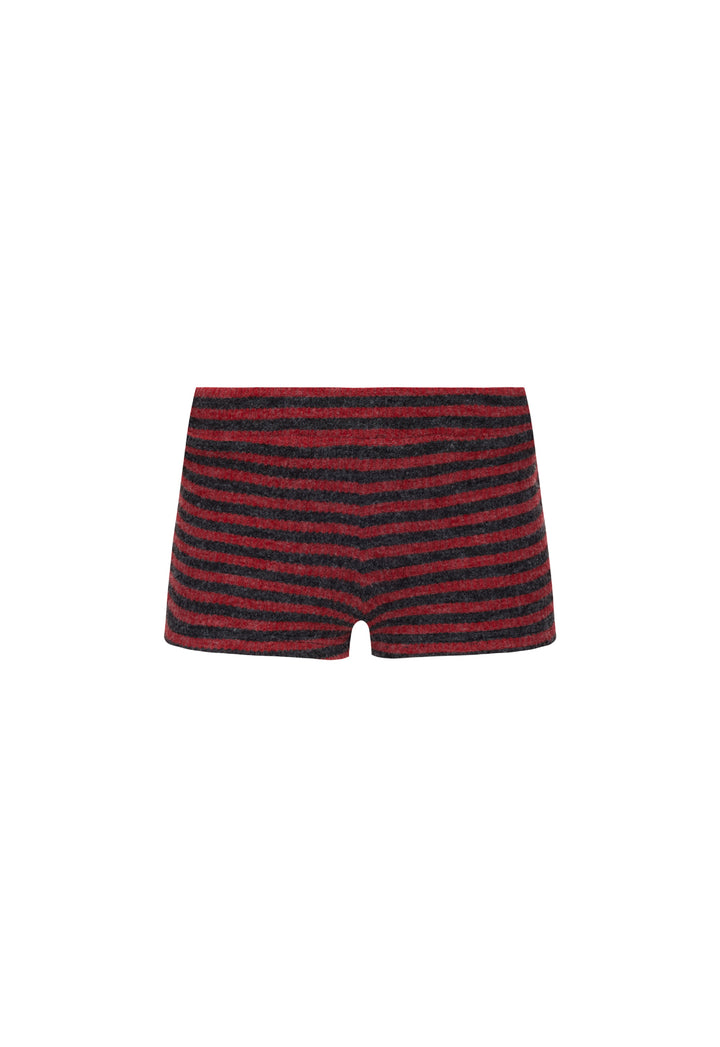 HOUSEWIFE KNIT SHORT - CRIMSON STRIPE