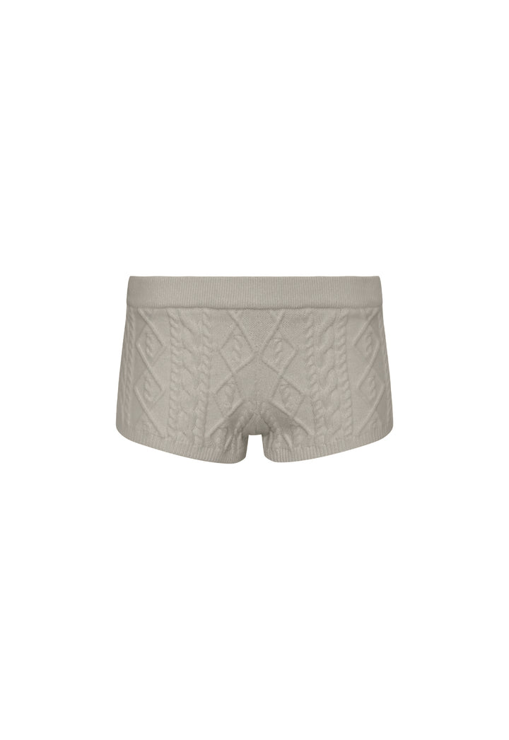HOUSEWIFE KNIT SHORT - ASH CABLE