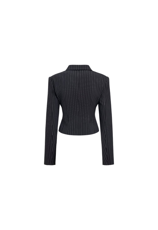 LUNE BLAZER - ONYX PINSTRIPE