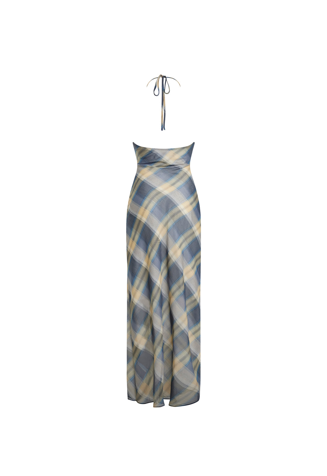 SHORELINE MAXI DRESS - BLUE CHECK