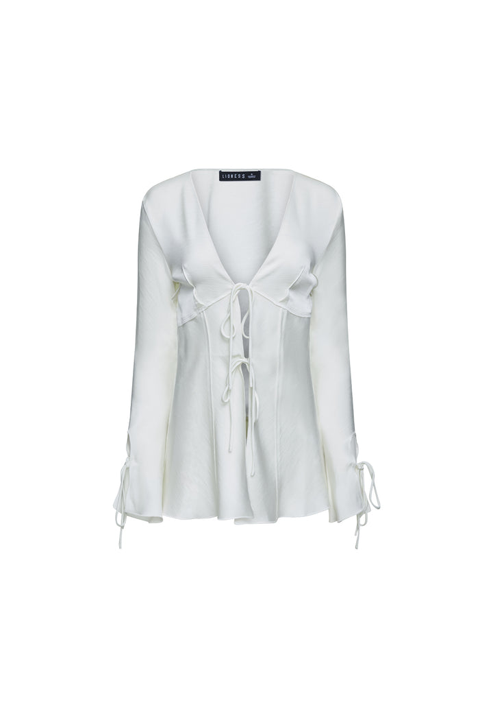 VEIL LONG SLEEVE - PORCELAIN