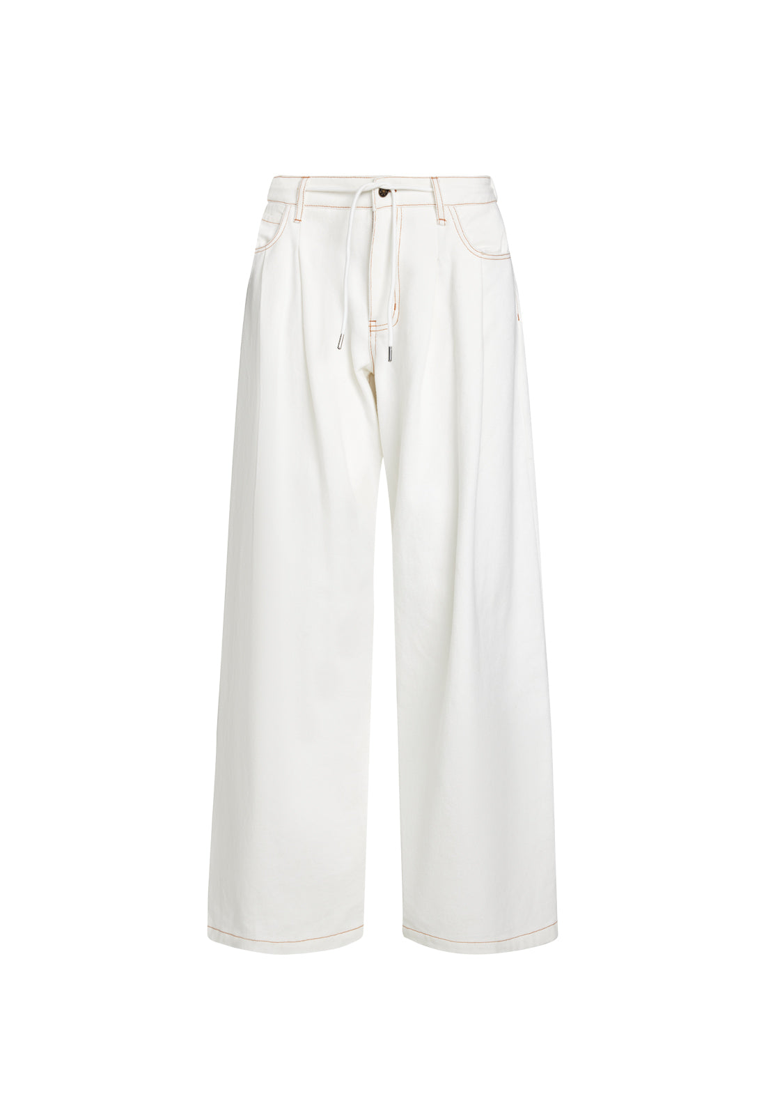 SLOUCHED TIE UP JEAN - PORCELAIN