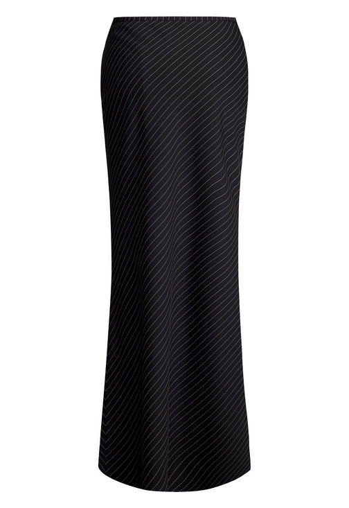 ENDLESS MAXI SKIRT - ONYX PINSTRIPE