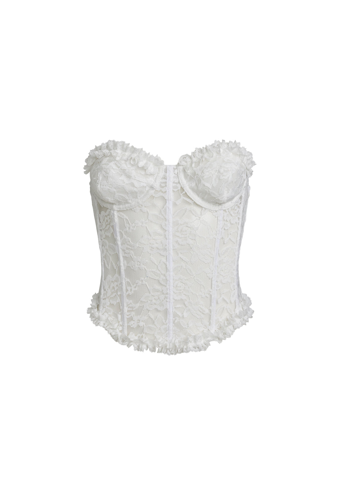 THE PLAZA BUSTIER - BIANCO
