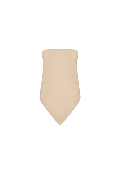 NEW YORK BANDANA TOP  - CAMEL