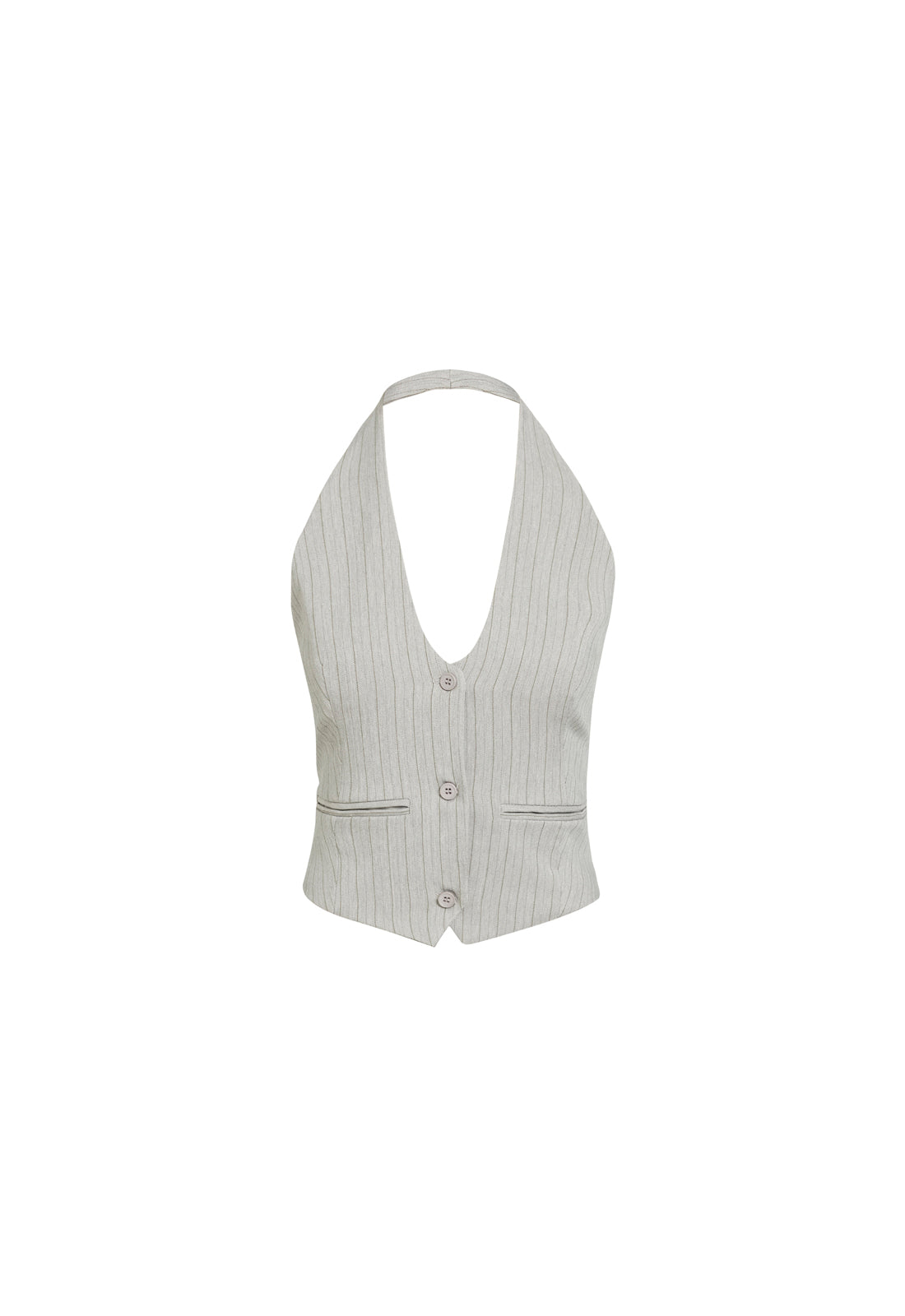 RENEWAL HALTER TOP - ASH STRIPE