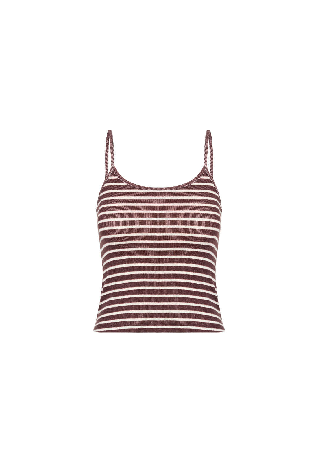 CARRIE CAMI  - WINE STRIPE