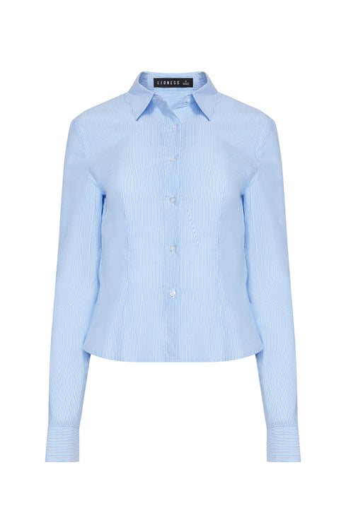MON CHERI LONG SLEEVE - BLUE STRIPE
