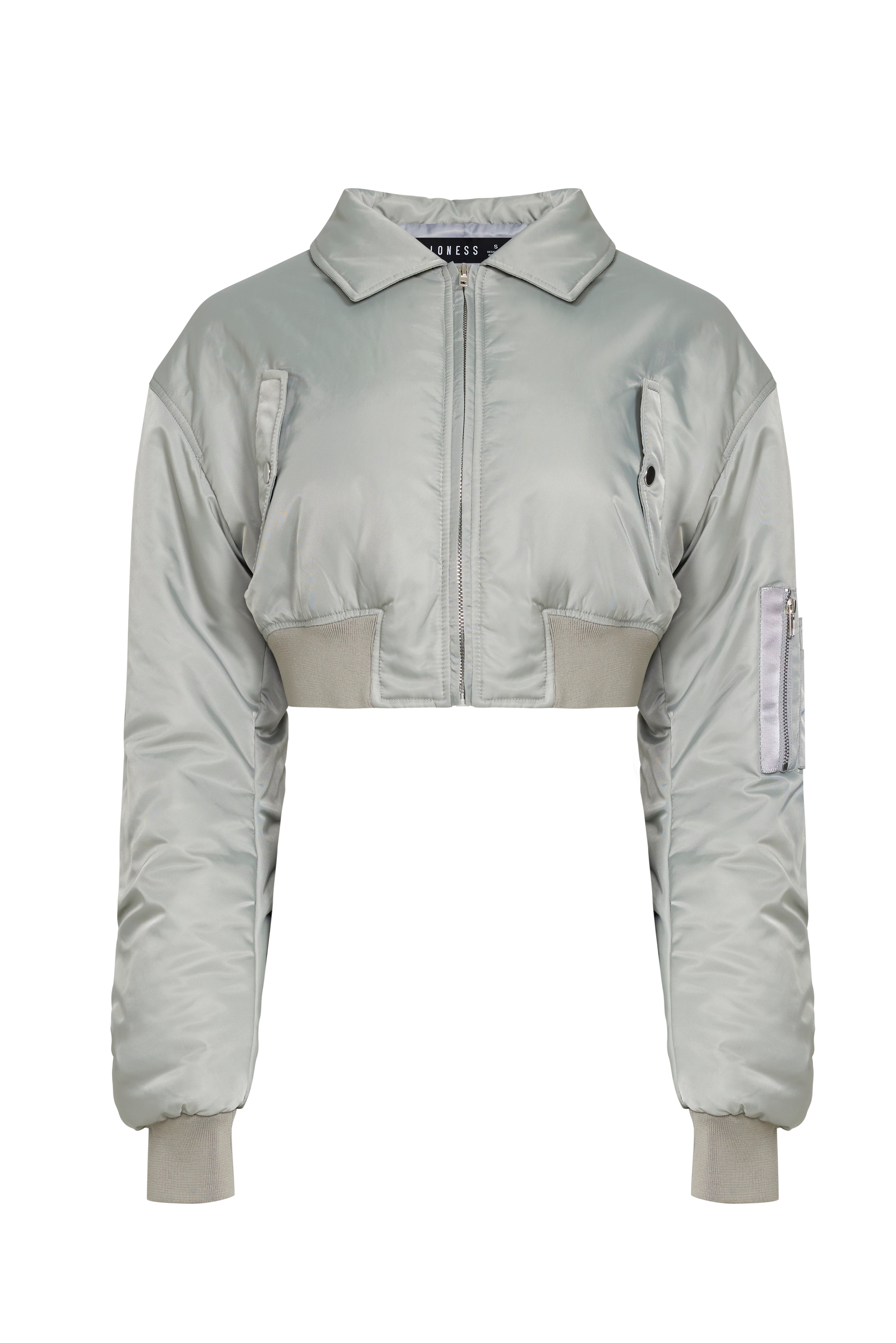 ESSENTIAL CROPPED BOMBER - MATCHA
