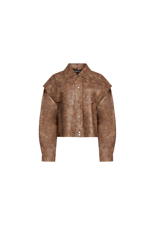 HAILEY BOMBER  - VINTAGE CHOCOLATE