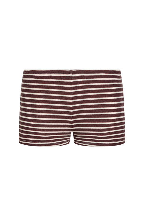 CARRIE MINI SHORT  - WINE STRIPE