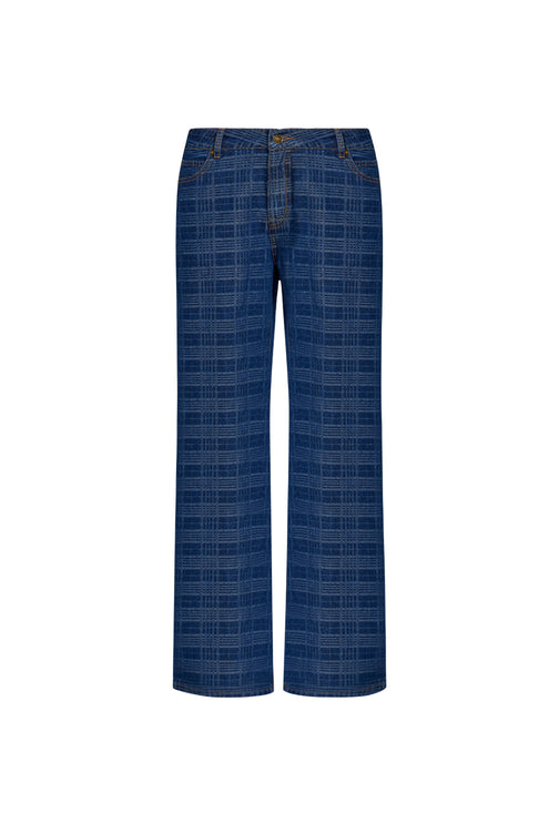 TOP MODEL JEAN - INDIGO PLAID
