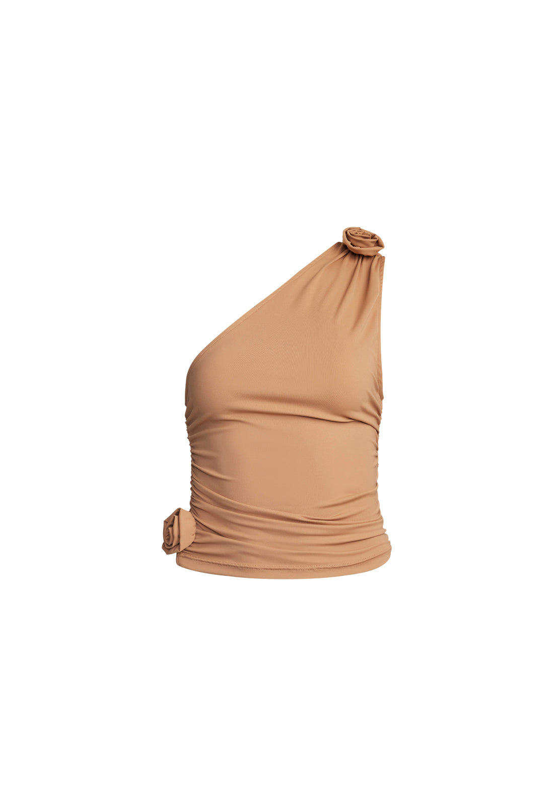 RENDEZVOUS ONE SHOULDER TOP - CAMEL