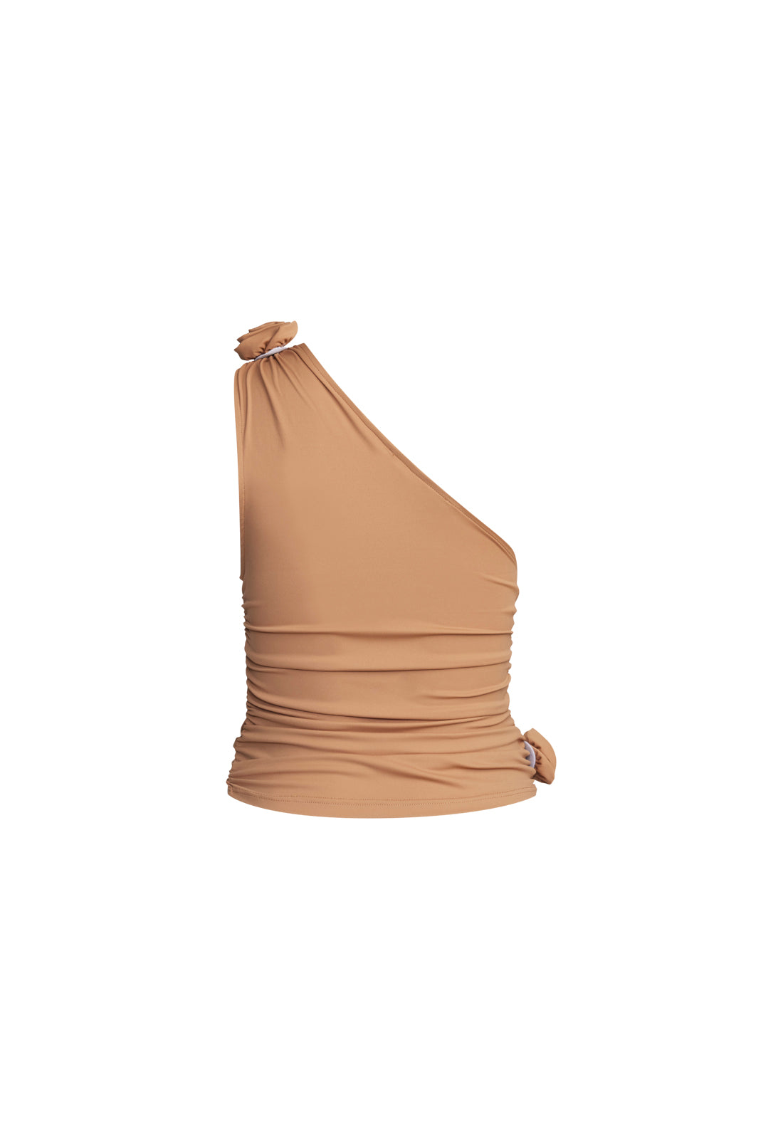 RENDEZVOUS ONE SHOULDER TOP - CAMEL