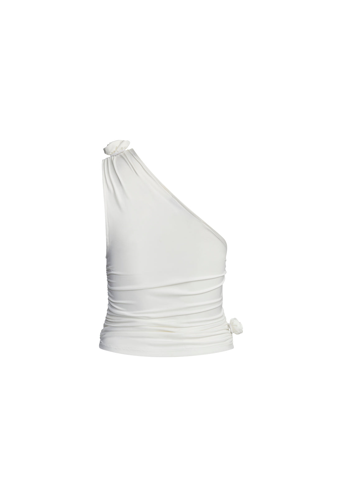 RENDEZVOUS ONE SHOULDER TOP - PORCELAIN