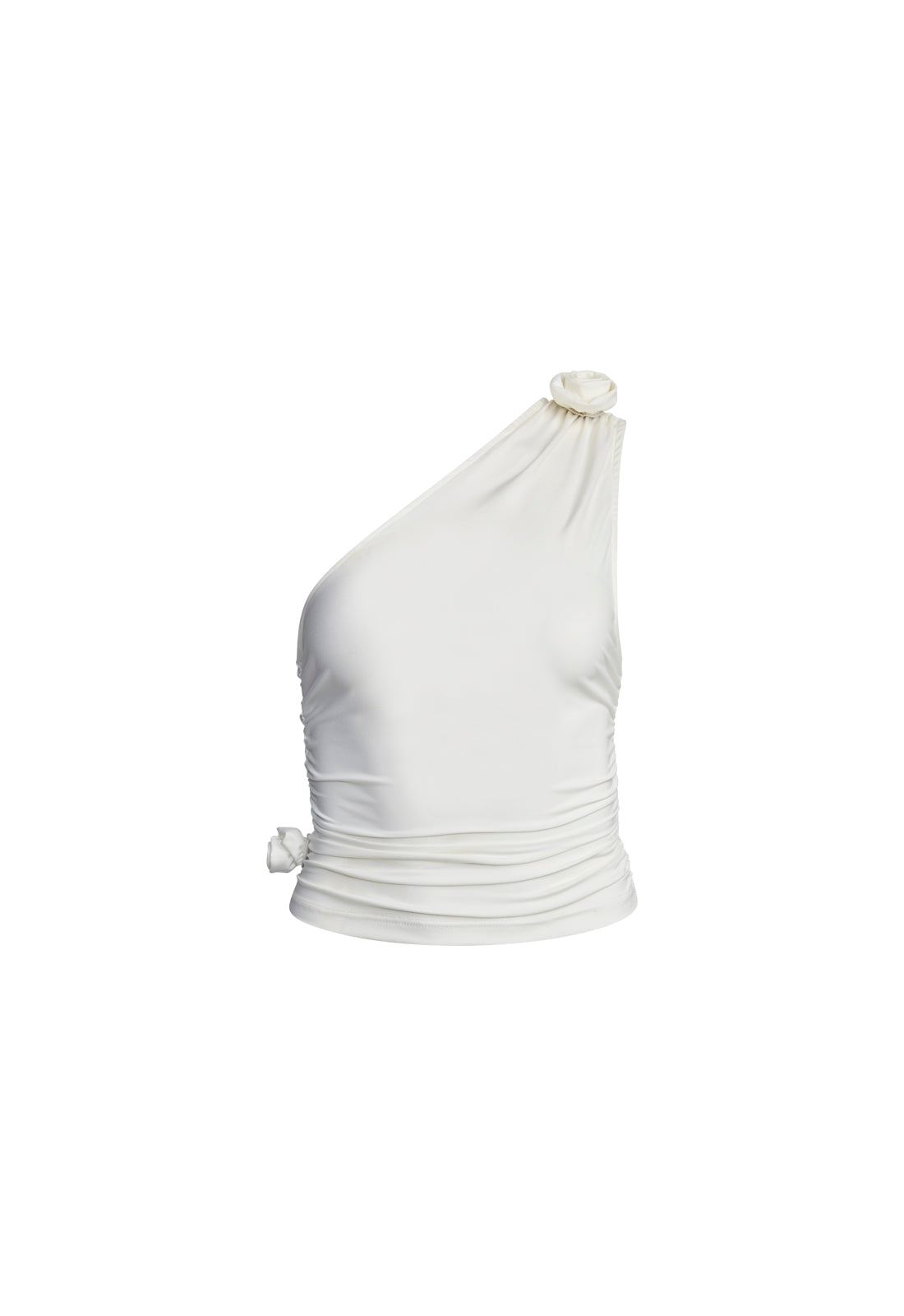 RENDEZVOUS ONE SHOULDER TOP - PORCELAIN