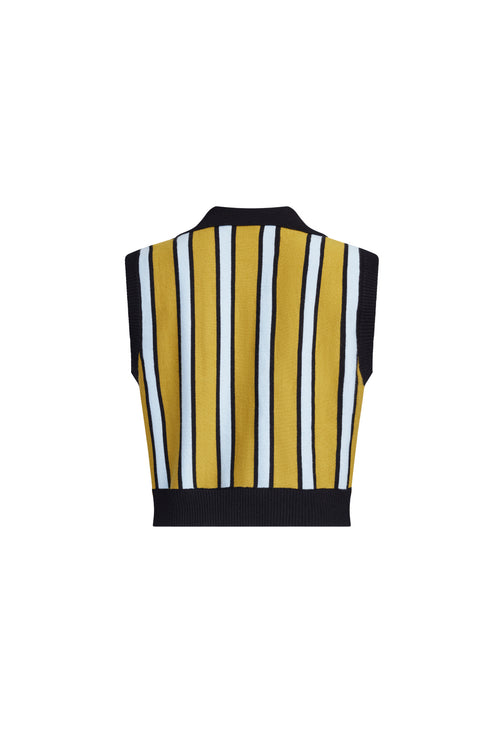 MALIBU BOYFRIEND VEST - EARTH STRIPE