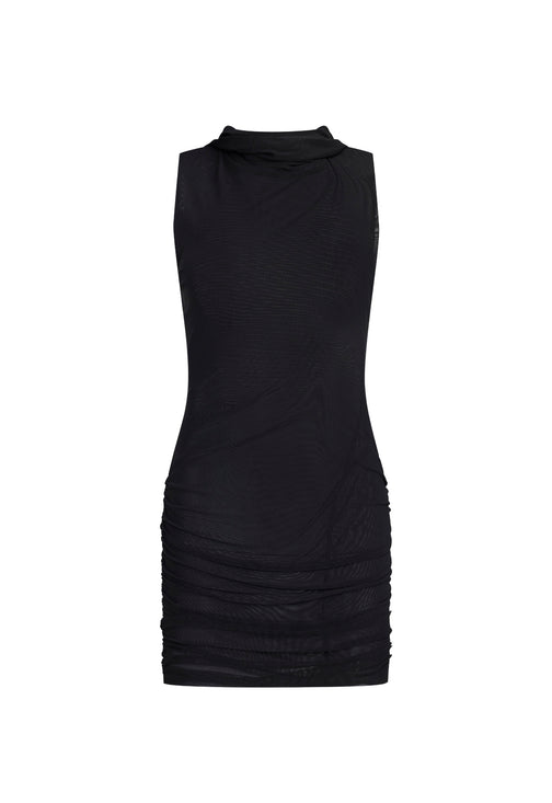 ETHEREAL MINI DRESS - ONYX