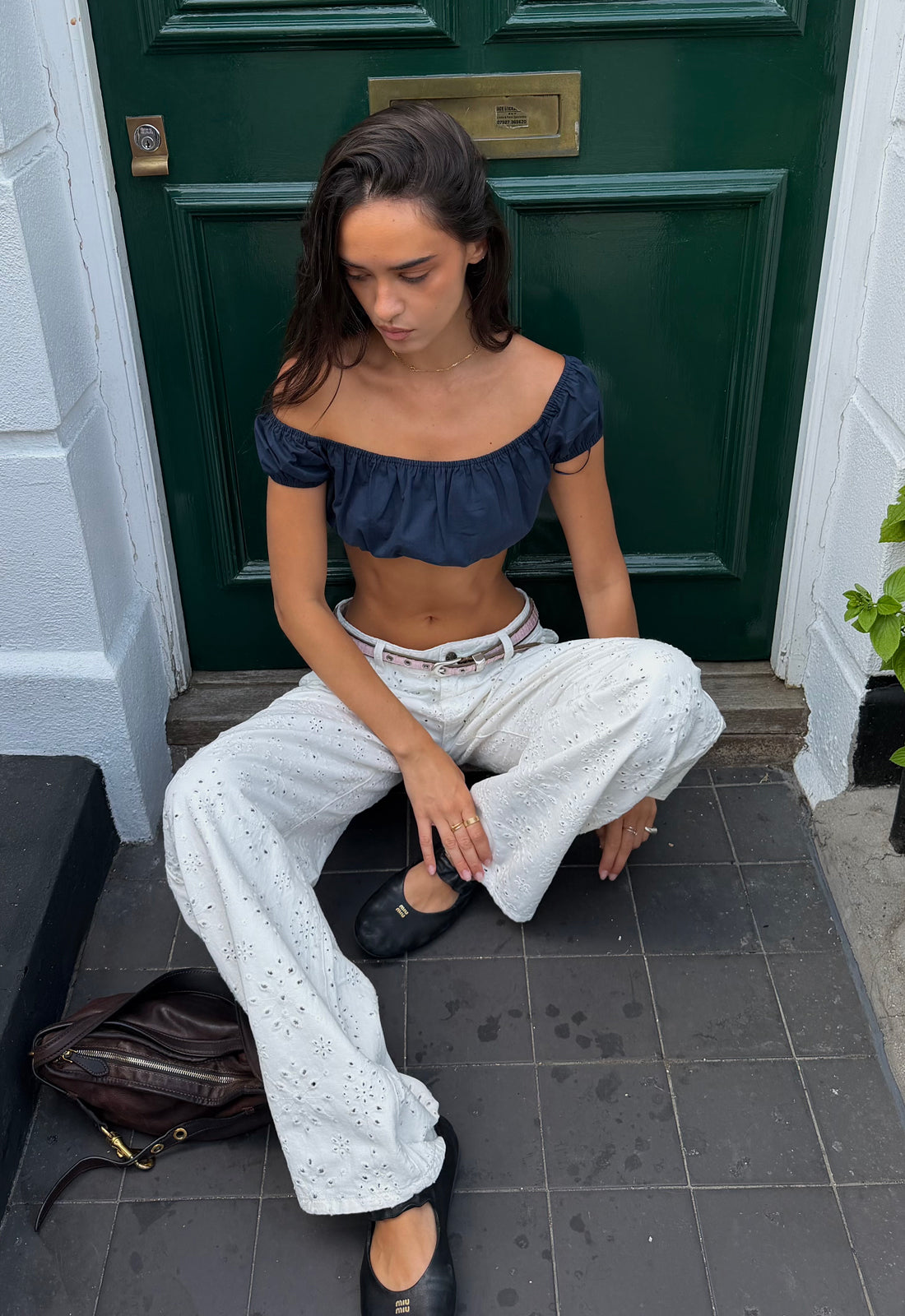 MERCI CROP - NAVY