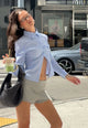 CHLOE SHORT  - ASH STRIPE