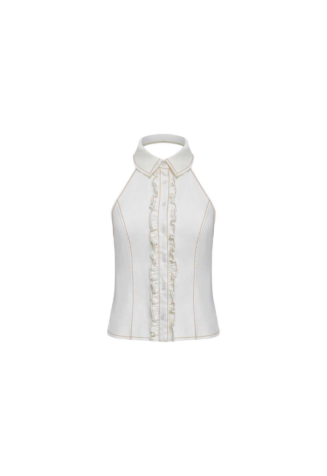 AFTERGLOW HALTER TOP - PORCELAIN
