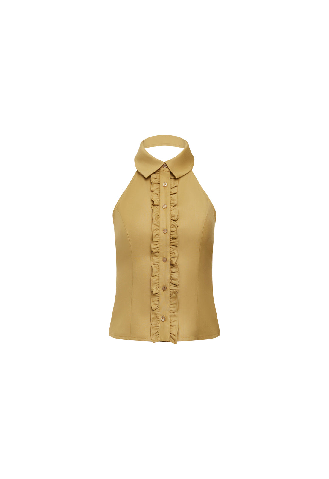 AFTERGLOW HALTER TOP - CAMEL