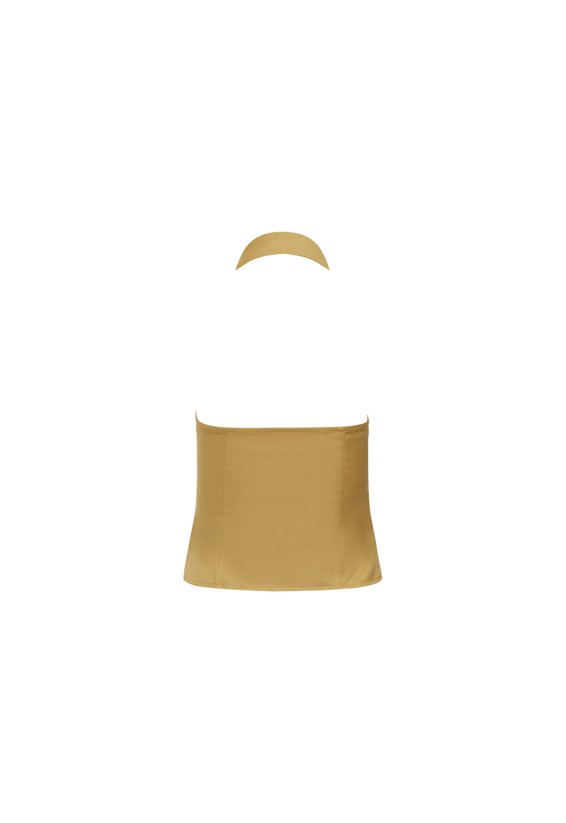 AFTERGLOW HALTER TOP - CAMEL