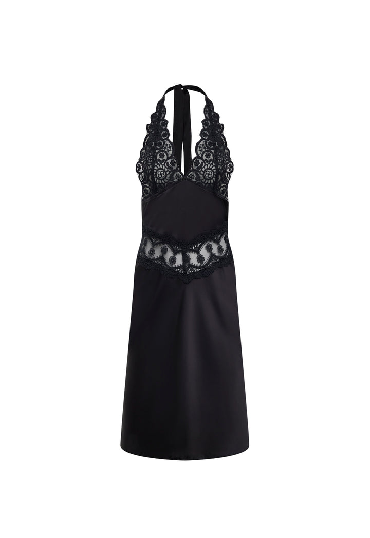 SOLANA MIDI DRESS - ONYX