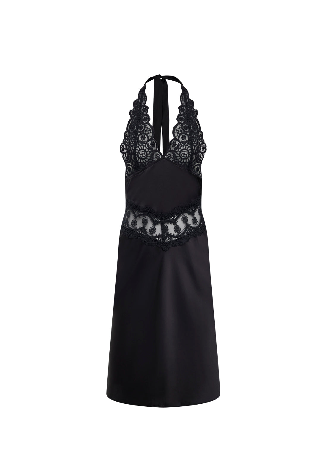 SOLANA MIDI DRESS - ONYX